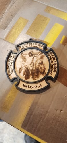 Customer photo review of Jesus scene scripture ornaments 12 bundle laser cut svg file