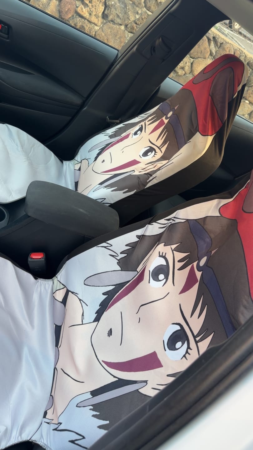 Customer photo review of Princess Mononoke Car Seat Covers Custom Car Accessories