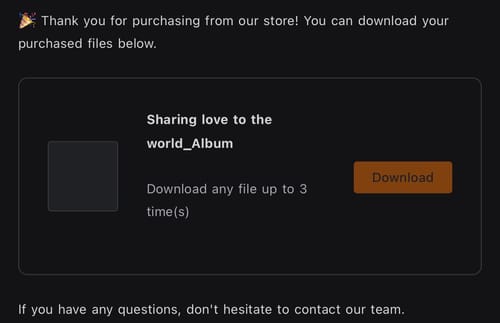 Customer photo review of Sharing love to the world_Album