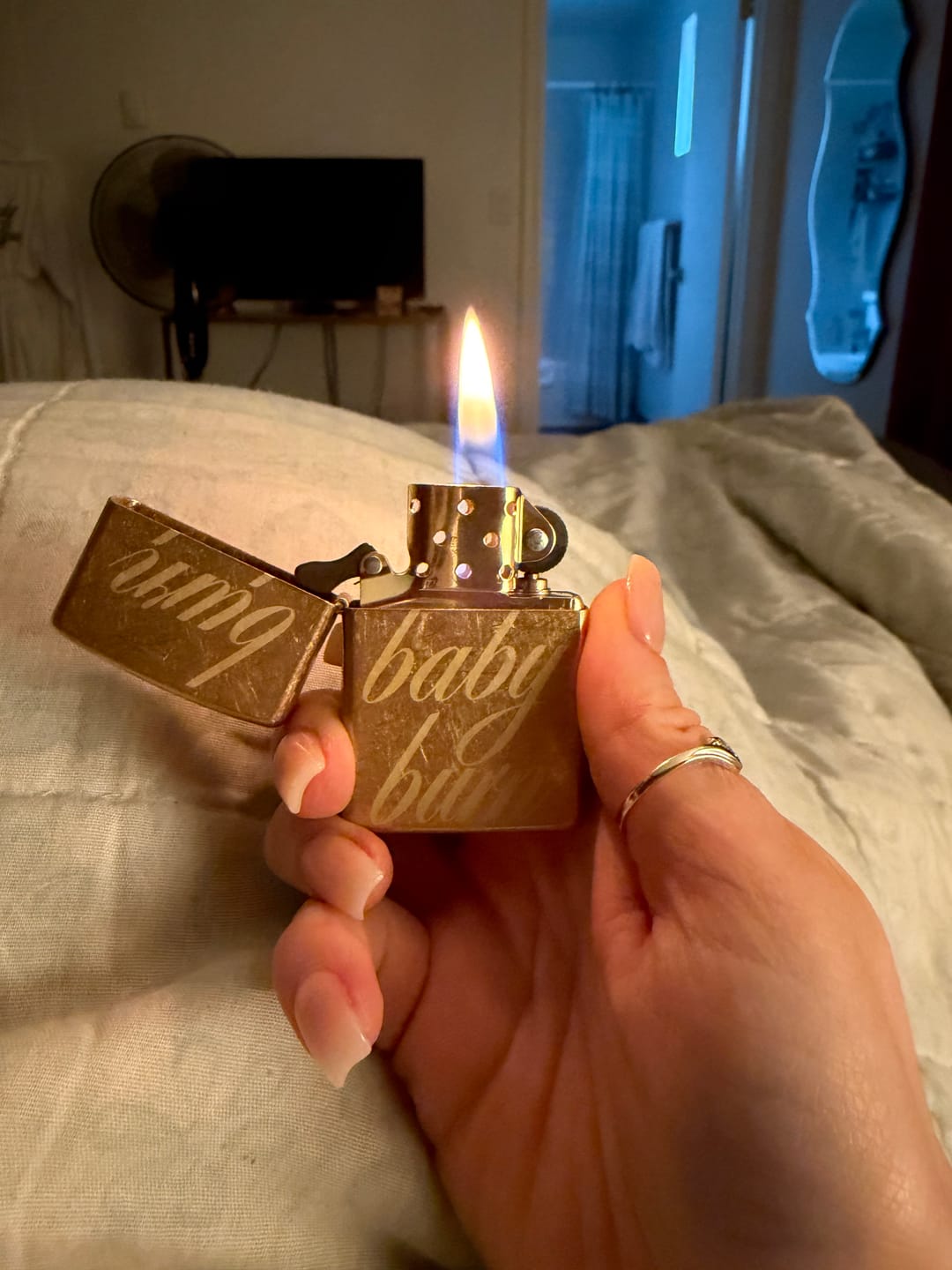 Customer photo review of "Burn Baby Burn" Zippo Lighter