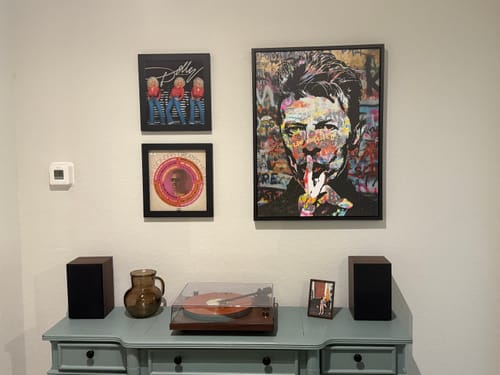 Customer photo review of Bowie Graffiti Canvas Set