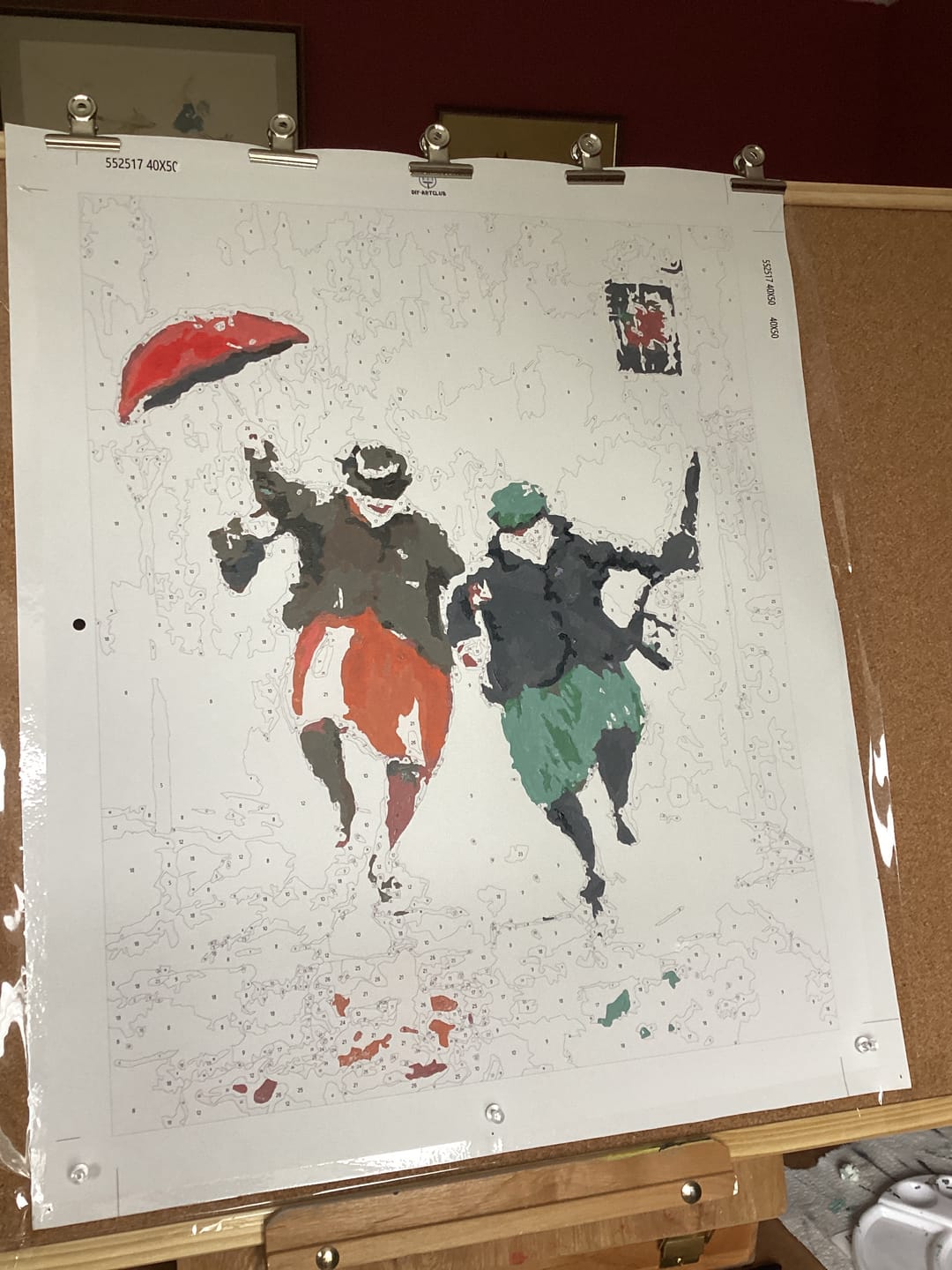 Customer photo review of Happy Retirees | Paint by Numbers
