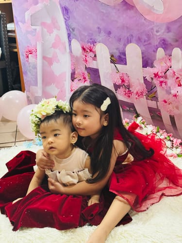 Customer photo review of Elegant Baby Girl  Dress Christmas Girl Dress Toddler Birthday Dress