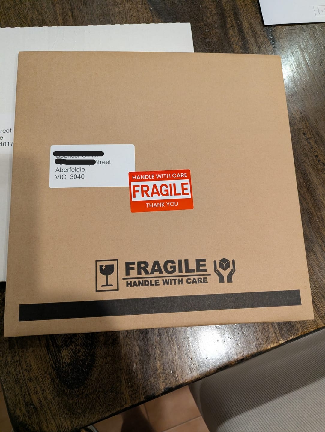 Customer photo review of Ultimate Black Vinyl Record Rigid Mailer 345mm x 345mm for 12 inch LP