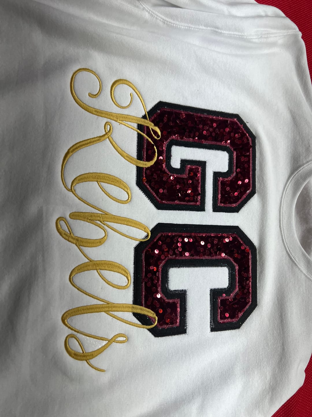 Customer photo review of Sequins Velvet $15.99