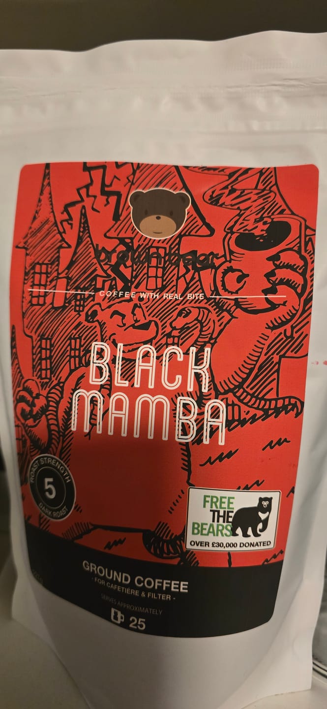 Customer photo review of Strong Dark Roast Coffee - Black Mamba - High Caffeine