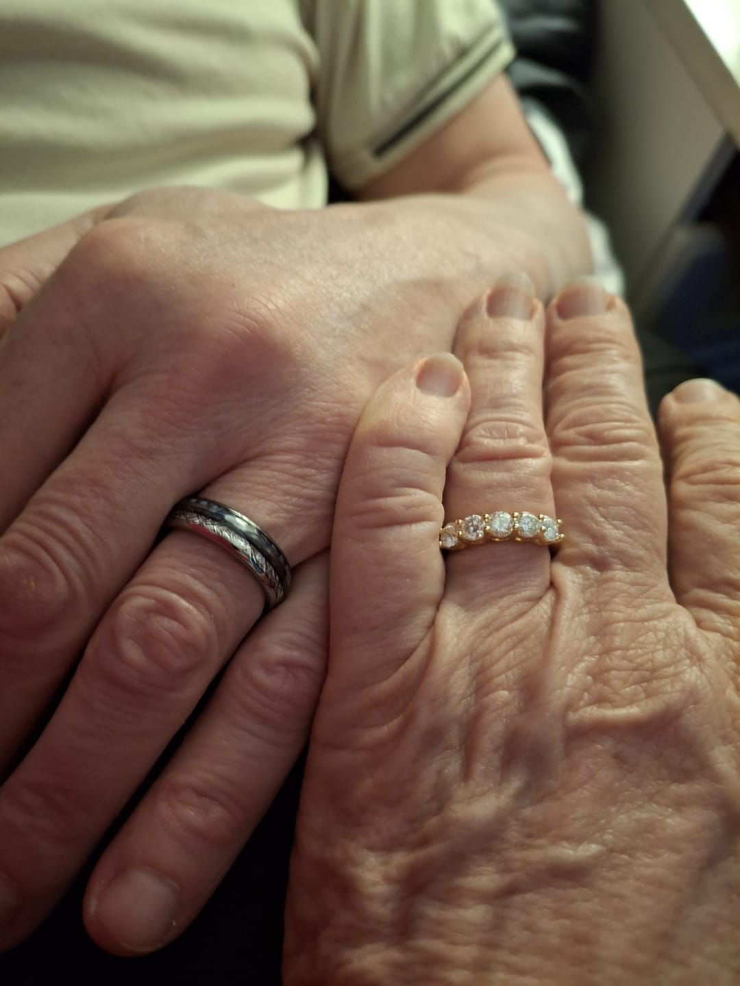Customer photo review of Gold 1.5ct Moissanite 5 Stone Dazzle Ring