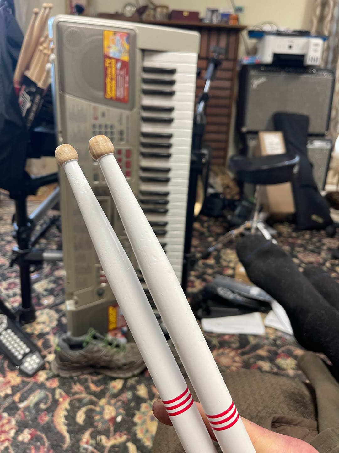 Customer photo review of American Hickory Red Rock It Marching Sticks