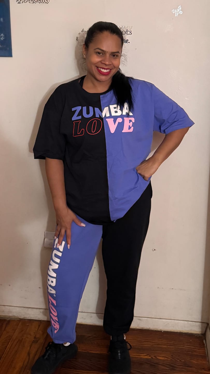 Customer photo review of Zumba Love Men's Oversized Crew Neck Tee