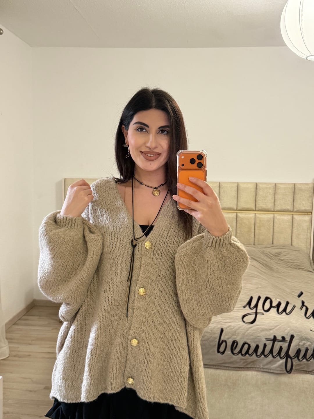 Customer photo review of Oversized Cardigan "CozyGlam"