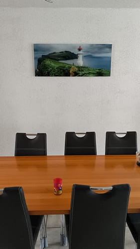 Customer photo review of Acrylglasbild | Leuchtturm auf Insel | Panorama