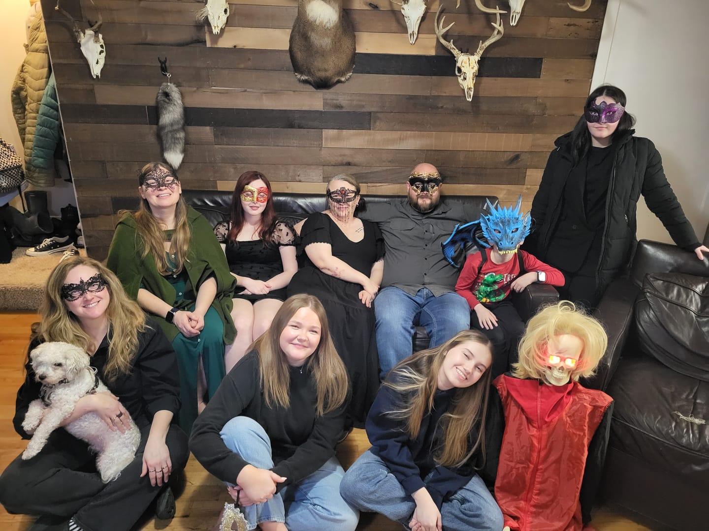 Customer photo review of Masquerade Ball/Carnival Murder Mystery Host Your Own Game Kit