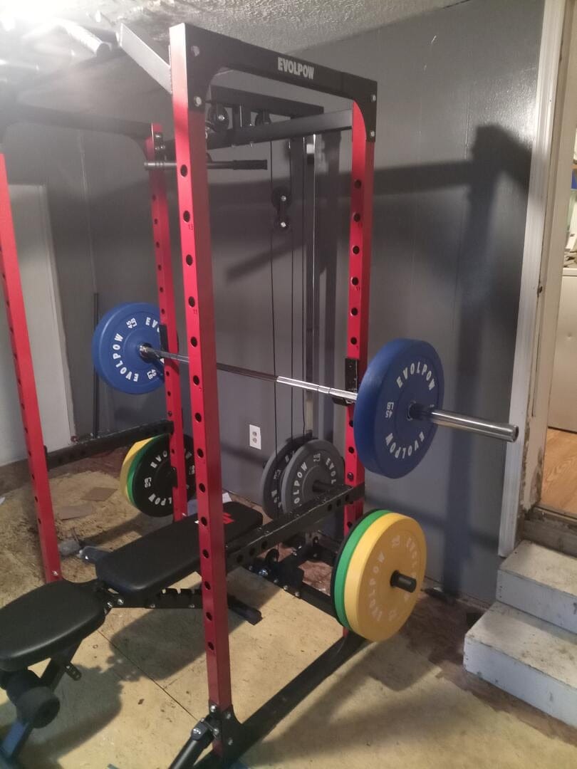 Customer photo review of EVOLPOW P2A Brute All-in-One Power Rack Home Gym - For Beginner