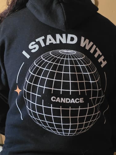Customer photo review of Stand With Candace Global Hoodie