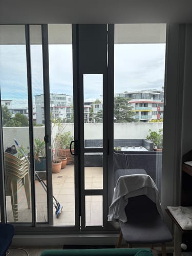 Customer photo review of Patio Pet Door Insert