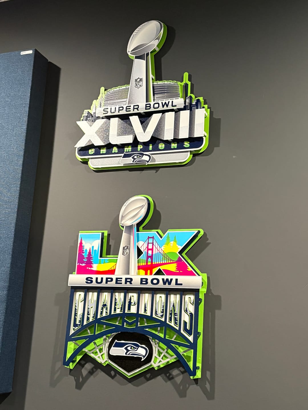 Customer photo review of Seattle Seahawks Super Bowl LX CHAMPIONS! 3D Metal Wall Art