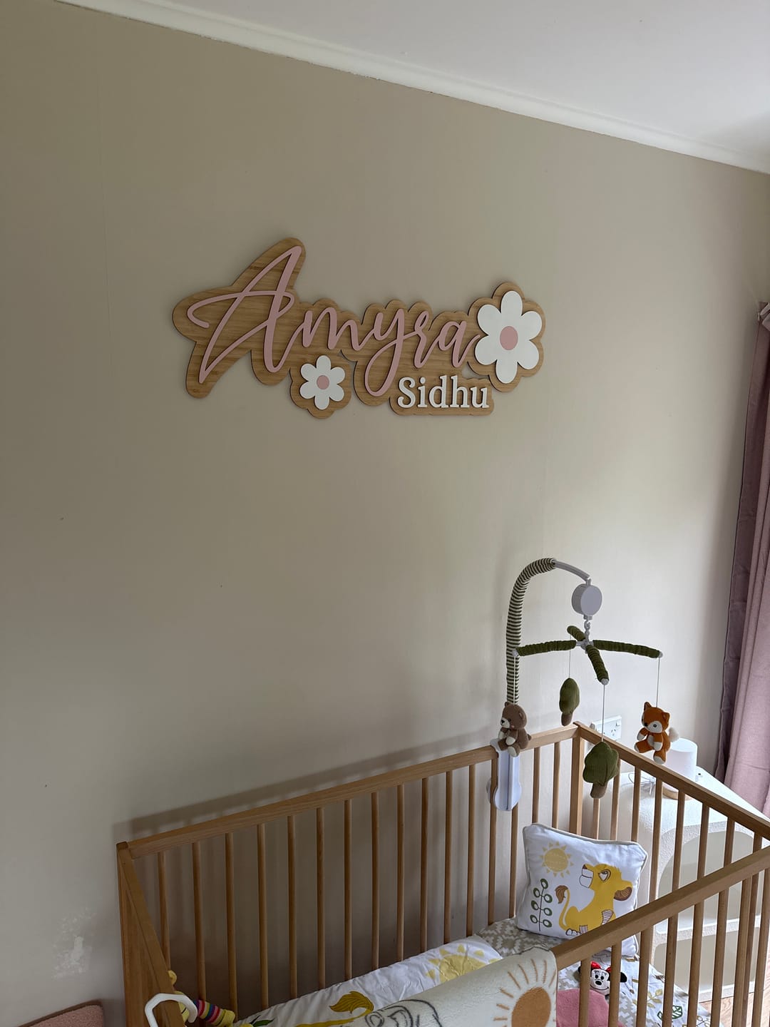 Customer photo review of Popped Two names with Flowers Name Plaque