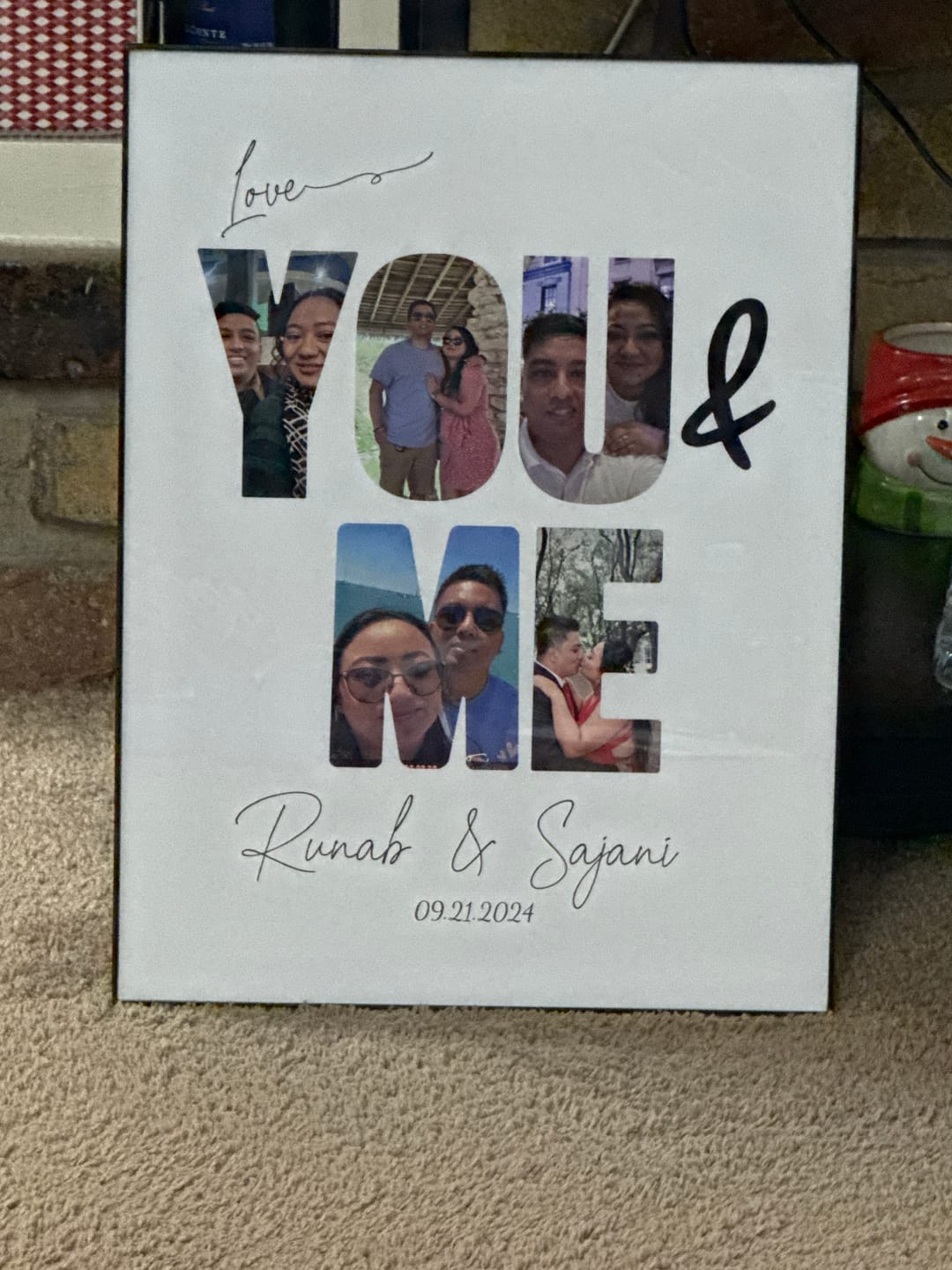 Customer photo review of You & Me - Personalized Poster