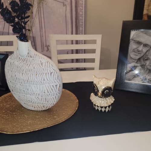 Customer photo review of Busto Civetta Decorativo in Resina H20x25 cm