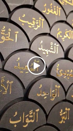 Customer video review of Ready Stock Asmaul Husna Scallop Series in Black Gold 10%