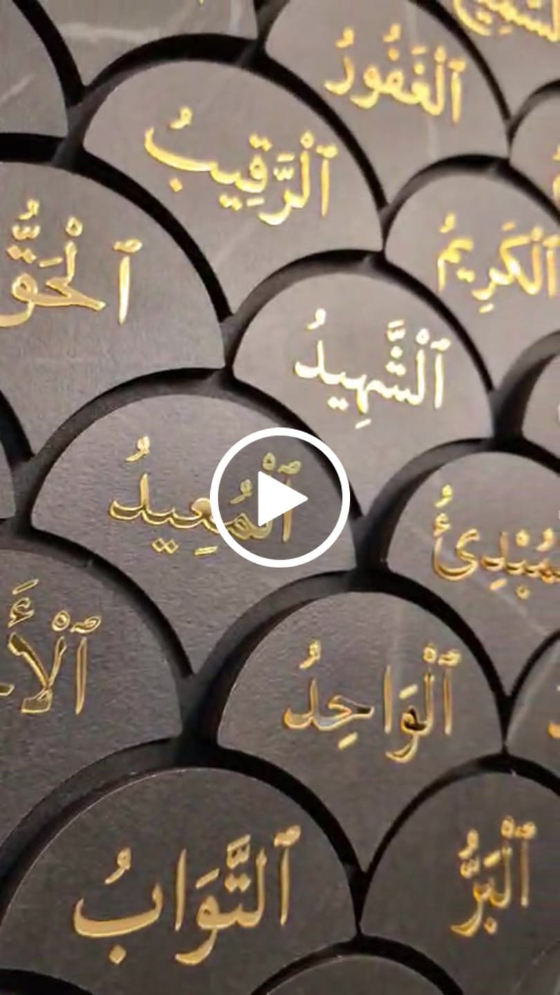 Customer video review of Ready Stock Asmaul Husna Scallop Series in Black Gold 10%