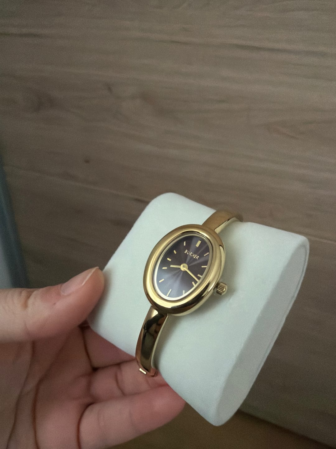 Customer photo review of Diana Gold Burgundy