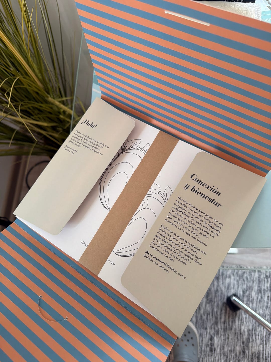 Customer photo review of Carpeta Conchitas Botánicas con 22 láminas para pintar