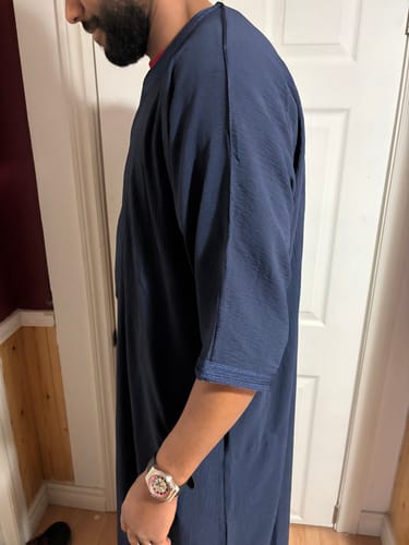 Customer photo review of Blue Moroccan thobe