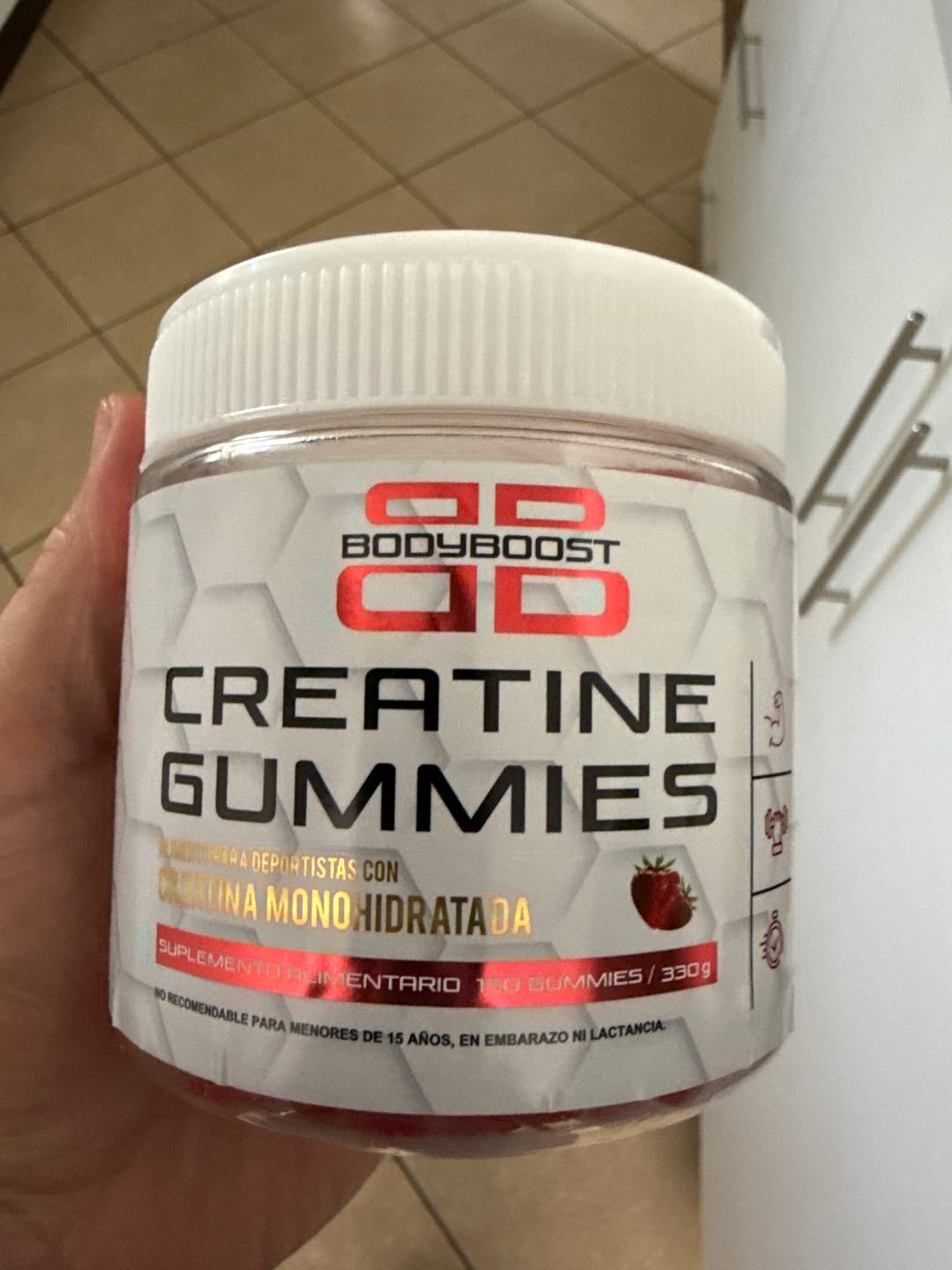 Customer photo review of Gomitas de Creatina