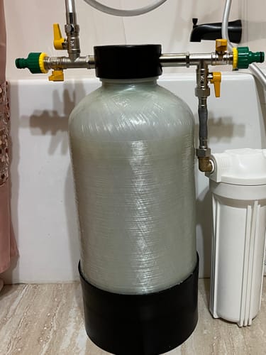 Customer photo review of Shower Water Softener Upgrade Kit