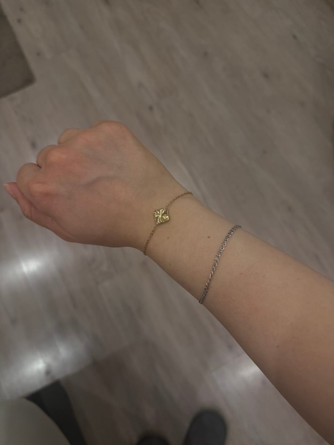 Customer photo review of Flora Gold Bracelet