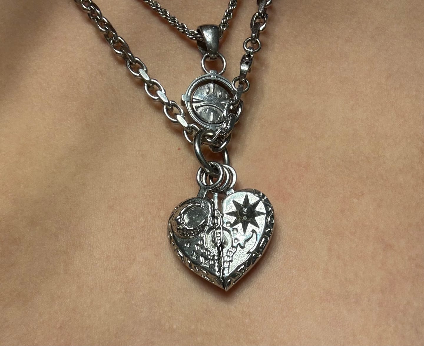 Customer photo review of COSMIC HEART PENDANT
