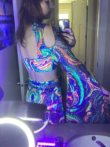 Customer photo review of Cosmic Vortex Sleeve and Open Front Skirt Set