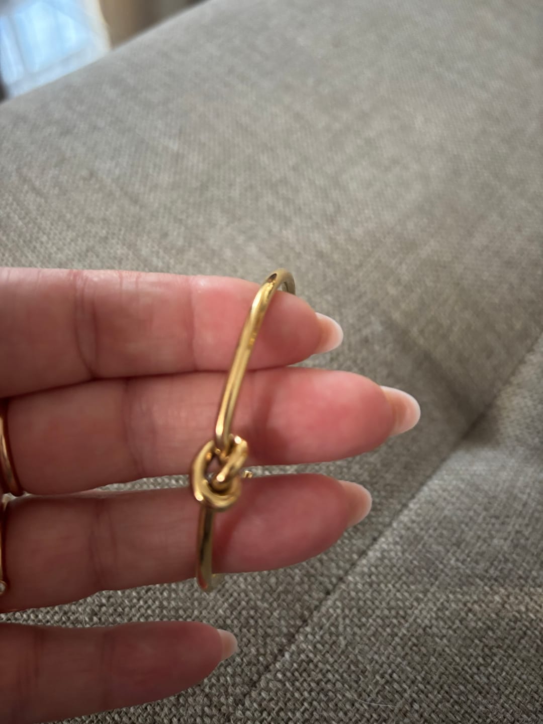 Customer photo review of Eternity Gold Bracelet