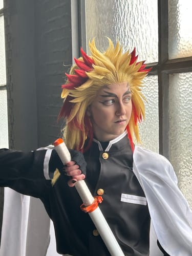 Customer photo review of Kyojuro Rengoku basic wig+styling