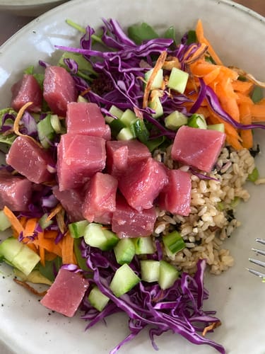 Customer photo review of Yellowfin Tuna Loin Steaks (High Grade Frozen)