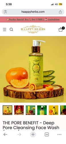 Customer photo review of THE PORE BENEFIT - Deep Pore Cleansing Face Wash (150 ml)