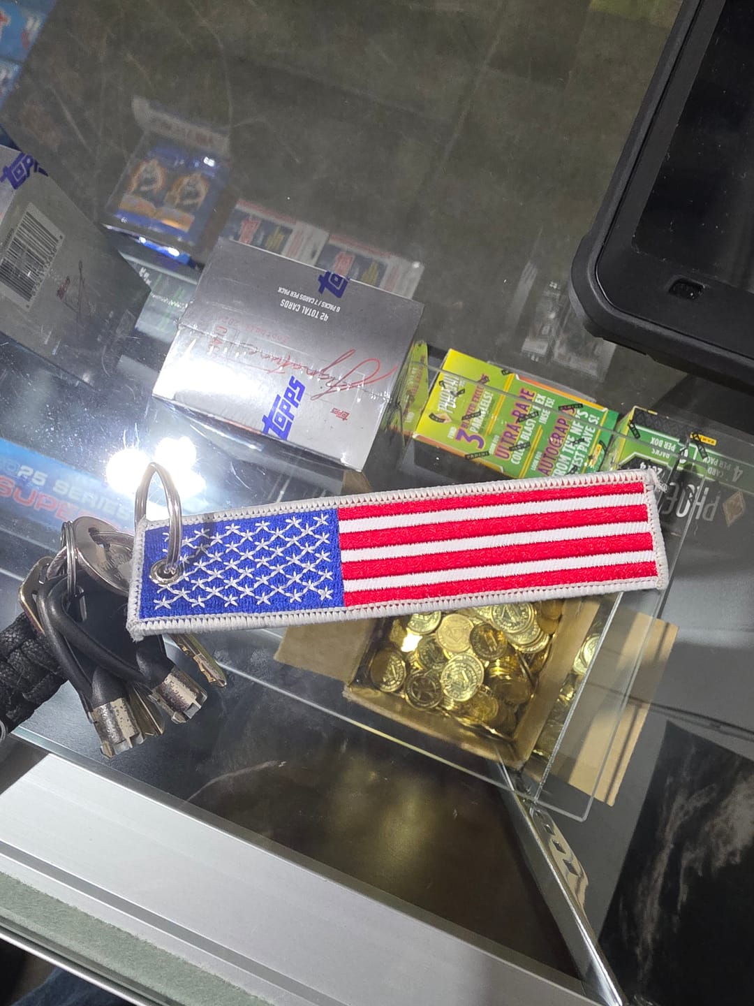 Customer photo review of American Flag Keytag