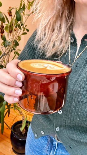 Customer photo review of FLUR Latte Glasses