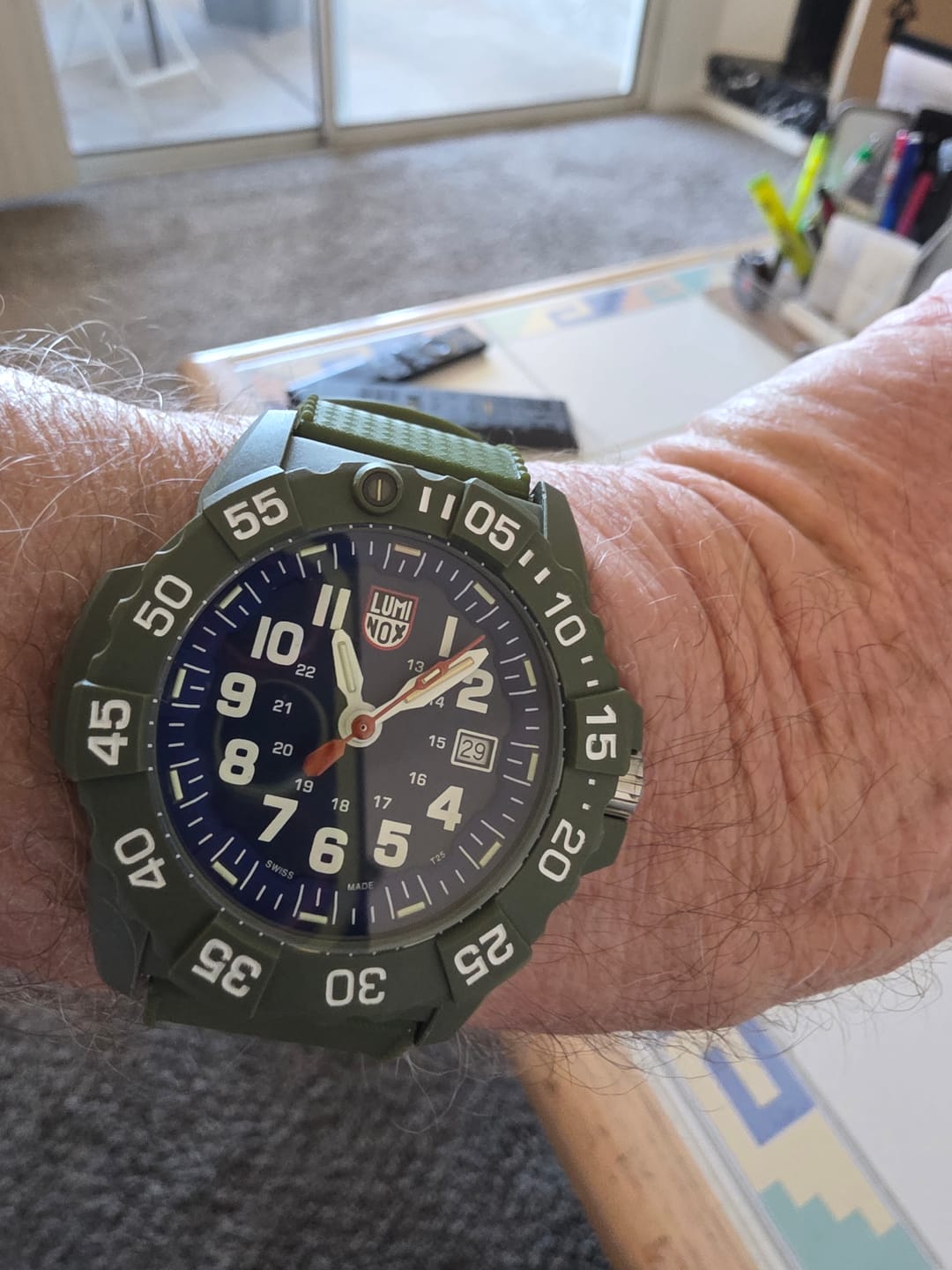 Customer photo review of Luminox 3503.ND Navy Seal 3500 Men's Blue Band Dive Watch