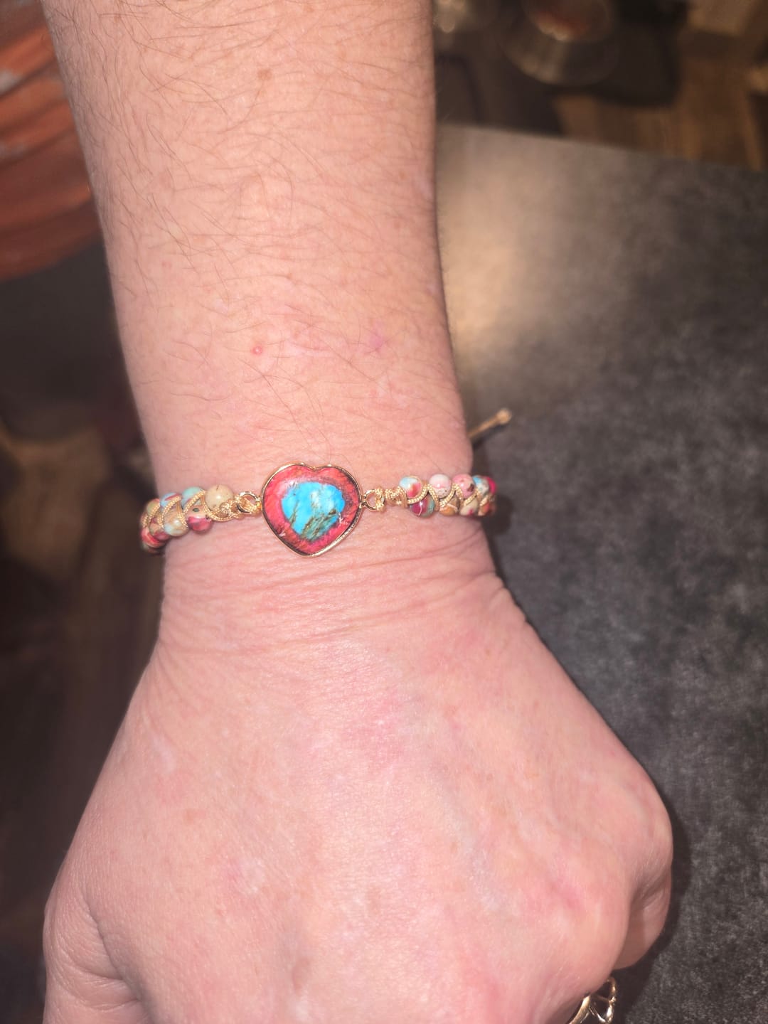 Customer photo review of Passionate Heart Jasper Bracelet