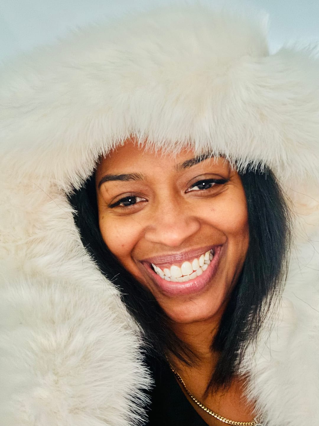 Customer photo review of Henna Faux Fur Jacket