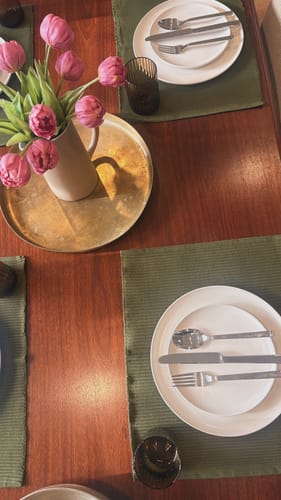 Customer photo review of Plum real touch tulips