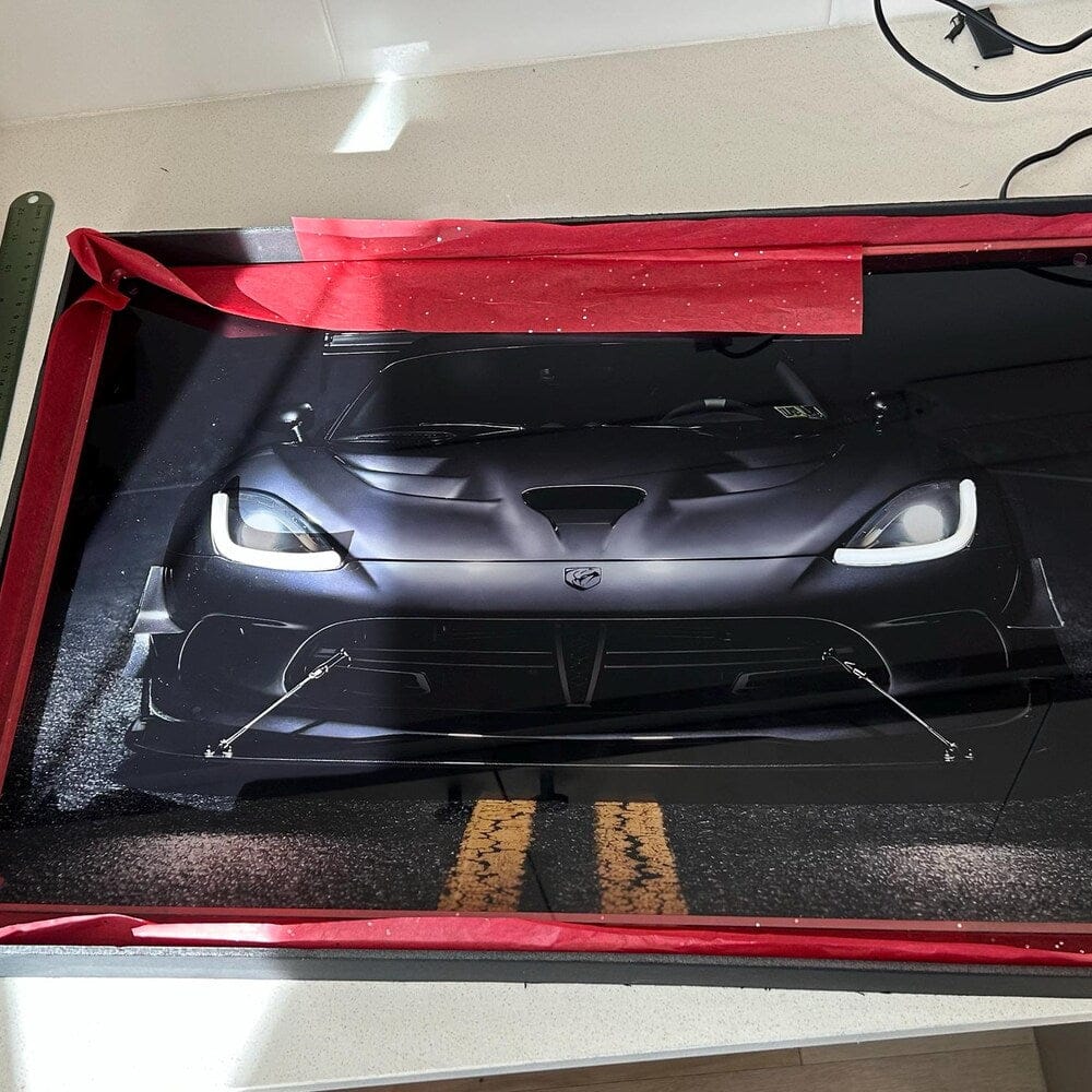 Customer photo review of Design Your Own Neon Car Photo Frame |  Personalized LED Gift