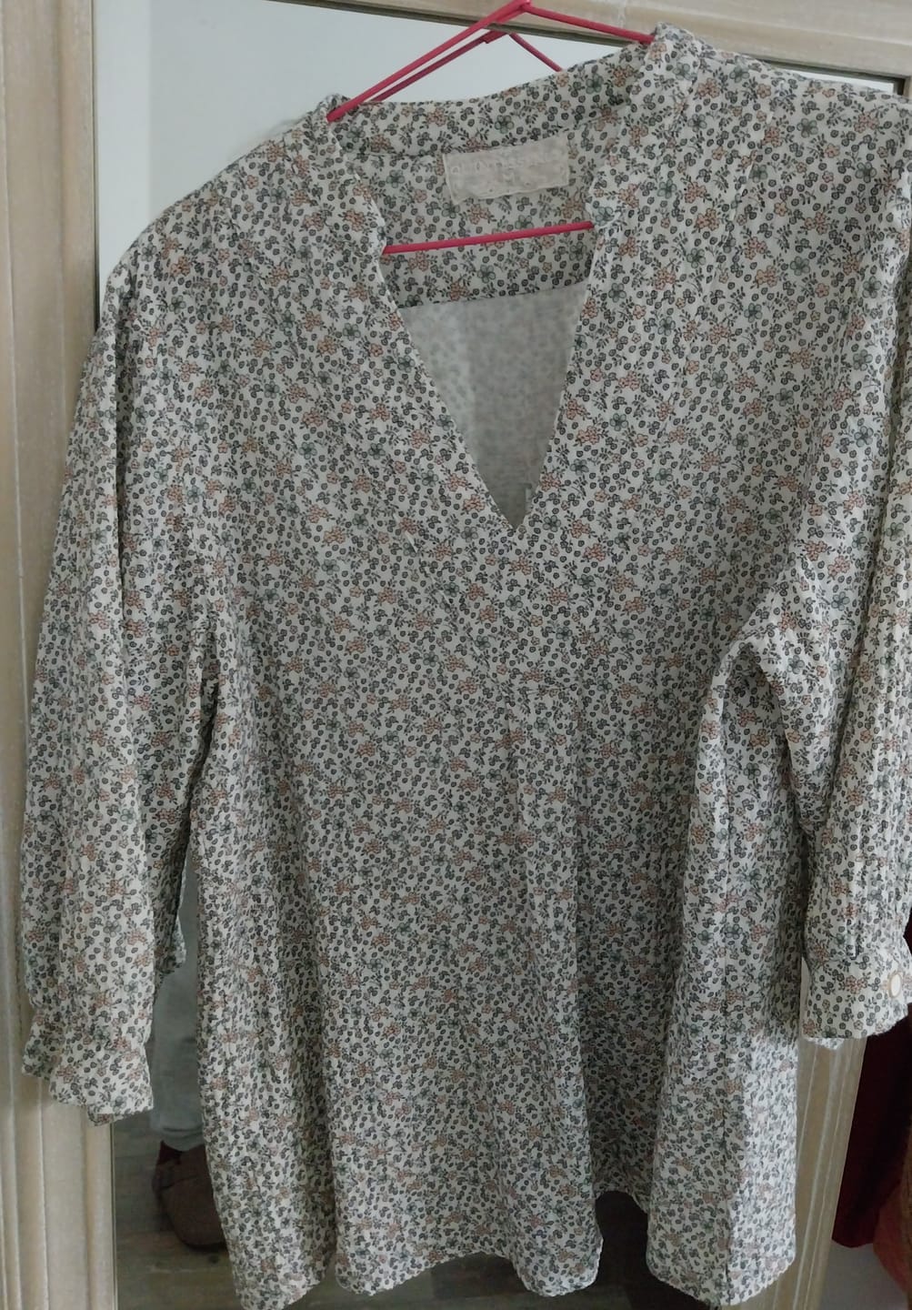 Customer photo review of Blouse Isabeau - double gaze de coton fleurs de printemps