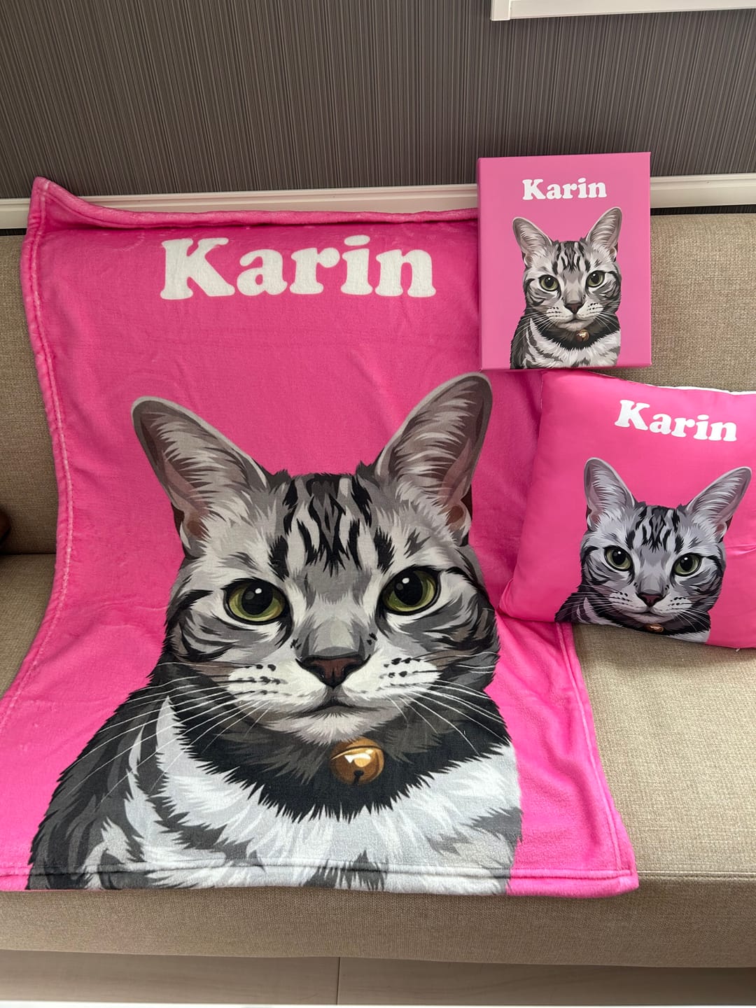Customer photo review of Petcanva©オーダーメイド ペット似顔絵【3点セット】