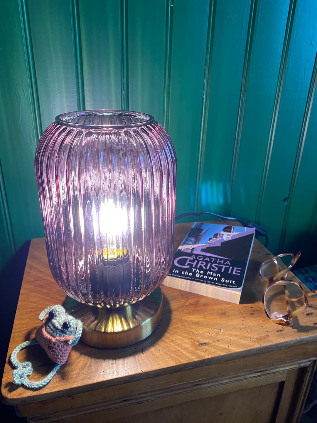 Customer photo review of Lampe de table en verre vintage CRISTALI | A personnaliser