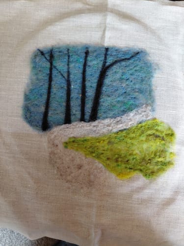 Customer photo review of Fall Foliage Needle Felting Kit