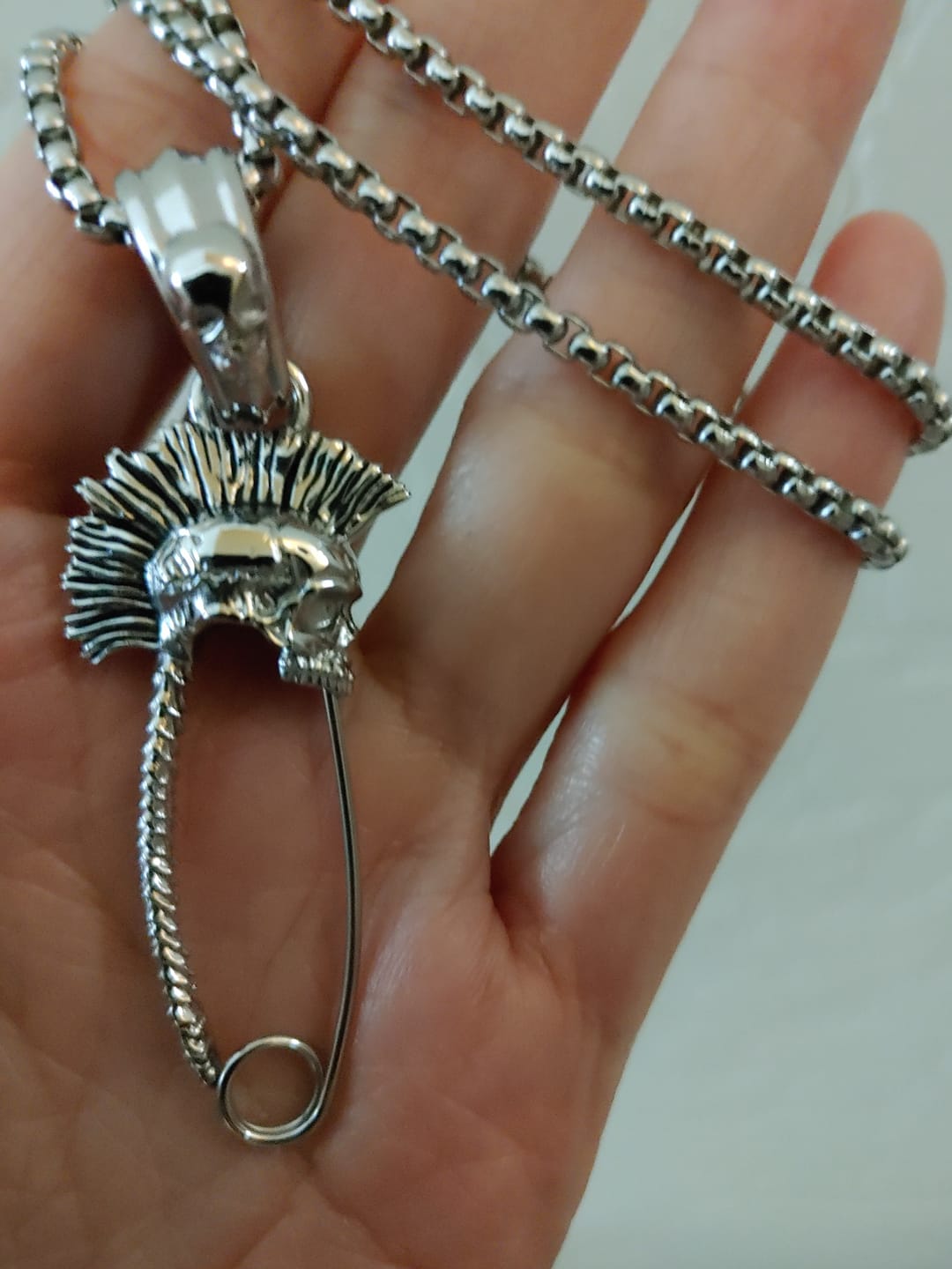 Customer photo review of PUNK SAFETY PIN PENDANT