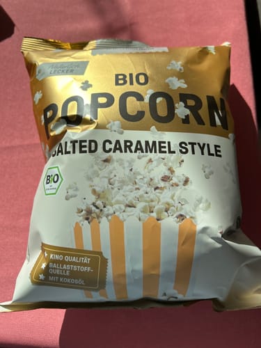 Kundenbewertung mit Foto zu Bio Popcorn Salted Caramel Style